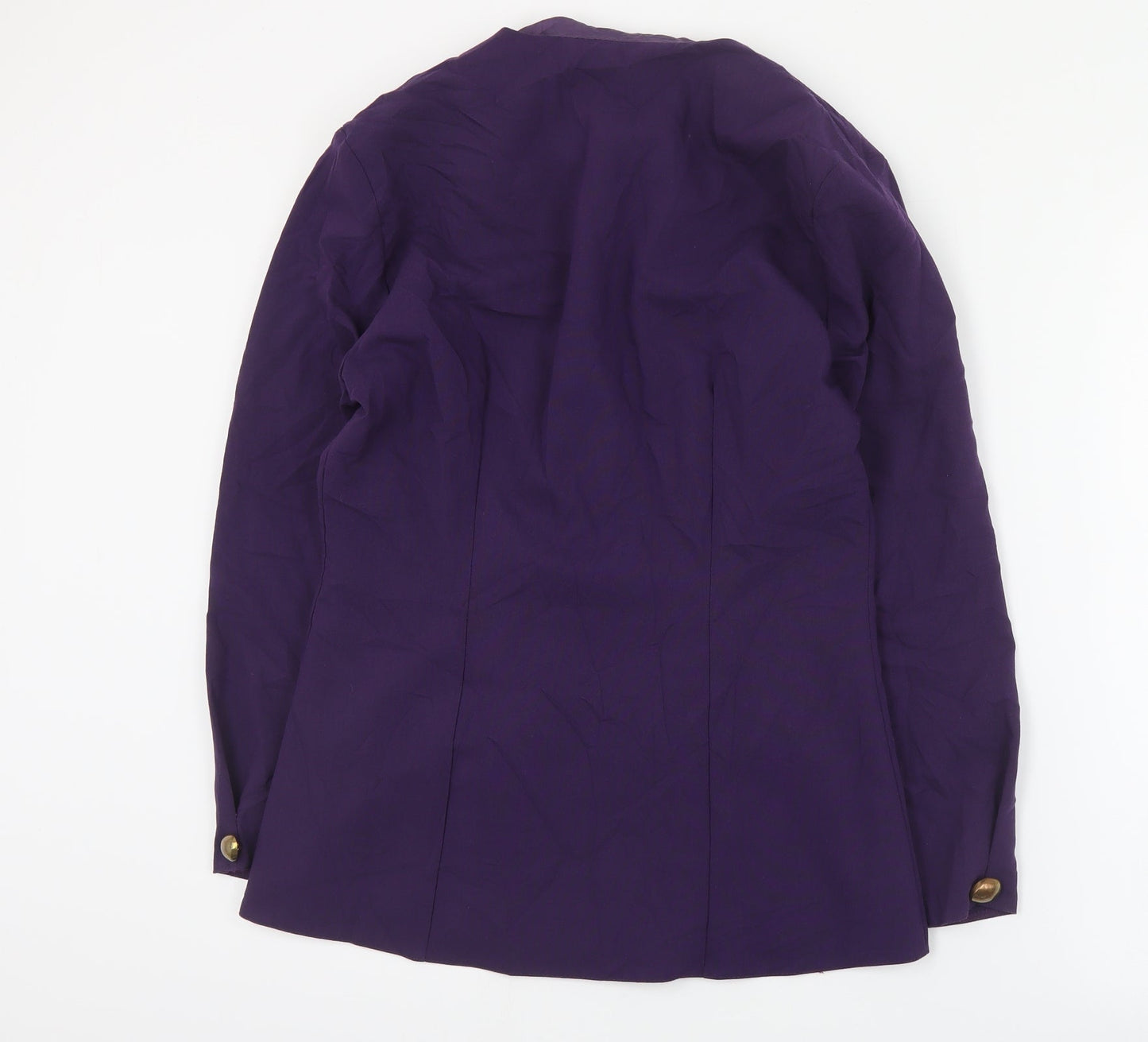 Preworn Womens Purple   Jacket Blazer Size 14  Button