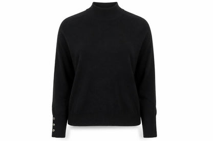 F&F Womens Black High Neck  Viscose Pullover Jumper Size 12