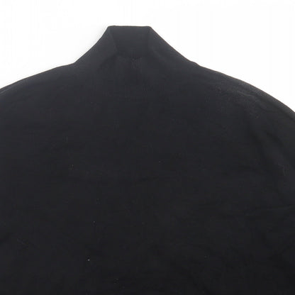 F&F Womens Black High Neck  Viscose Pullover Jumper Size 12