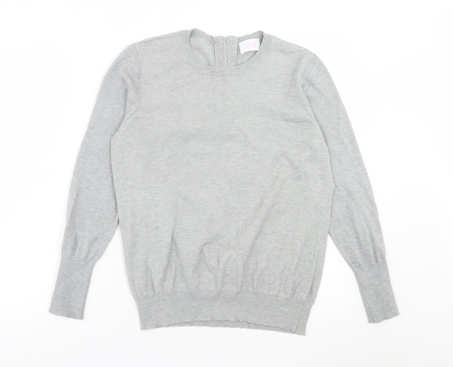Savida Womens Grey Crew Neck  Viscose Pullover Jumper Size L