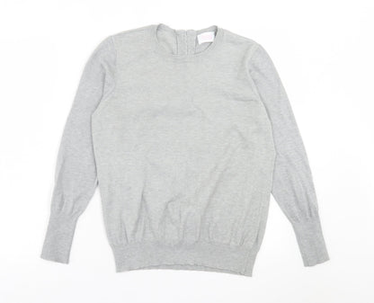 Savida Womens Grey Crew Neck  Viscose Pullover Jumper Size L