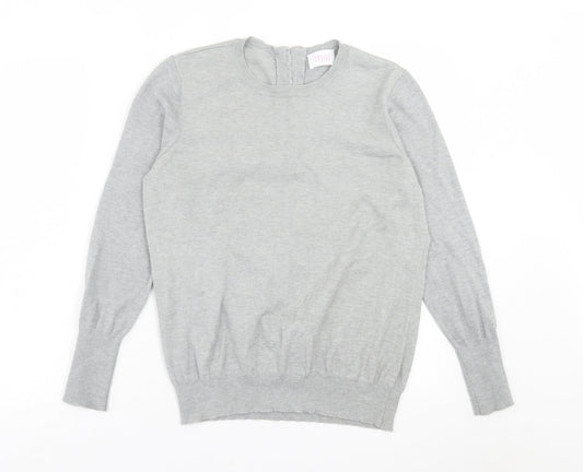 Savida Womens Grey Crew Neck  Viscose Pullover Jumper Size L
