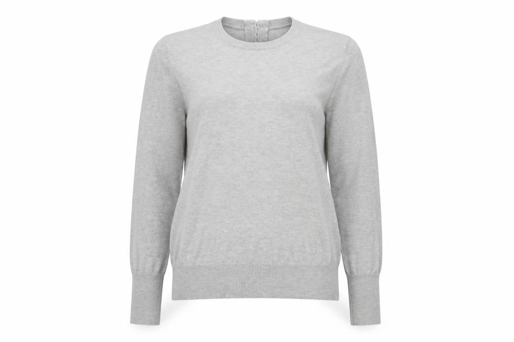 Savida Womens Grey Crew Neck  Viscose Pullover Jumper Size L