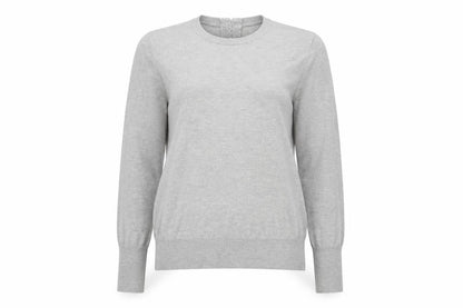 Savida Womens Grey Crew Neck  Viscose Pullover Jumper Size L