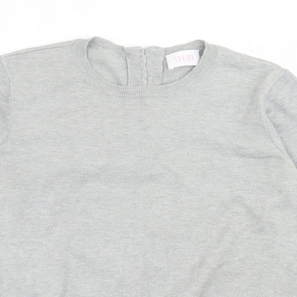 Savida Womens Grey Crew Neck  Viscose Pullover Jumper Size L