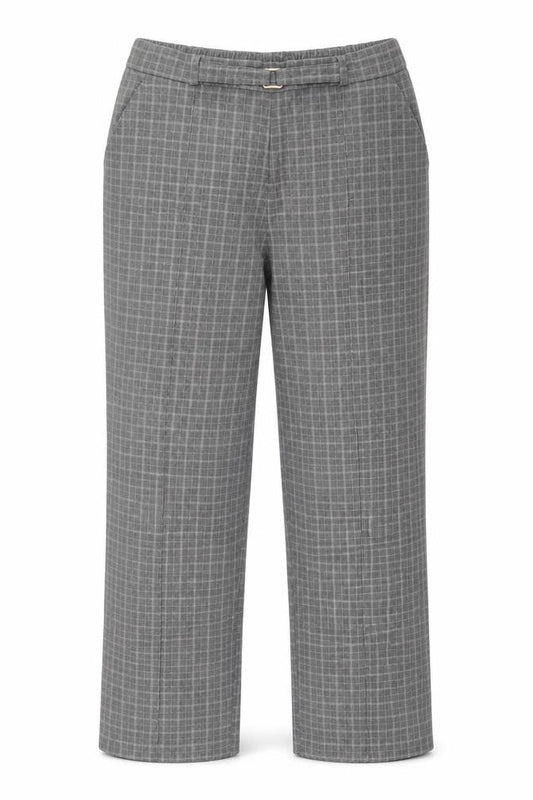 Preworn Womens Grey Plaid Polyester Trousers  Size 28 in L26 in Regular