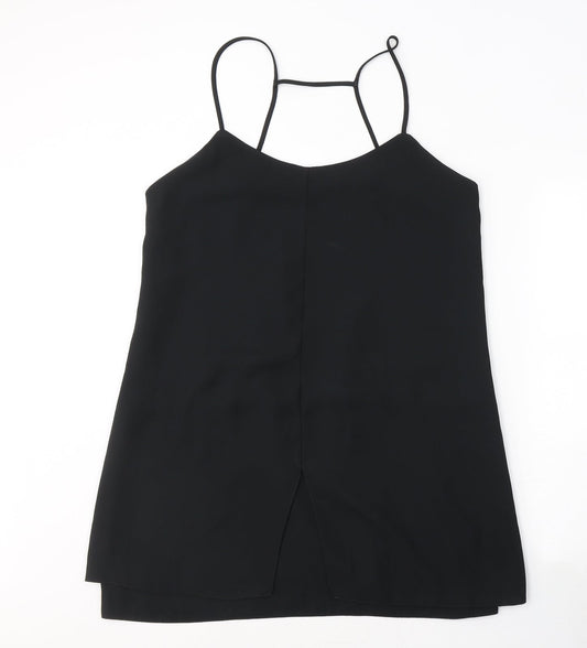 Preworn Womens Black  Polyester Bodycon  Size M  Square Neck Pullover