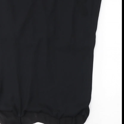 Womens Black  Polyester Bodycon  Size M  Square Neck Pullover
