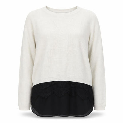 F&F Womens Beige Round Neck  Acrylic Pullover Jumper Size 14