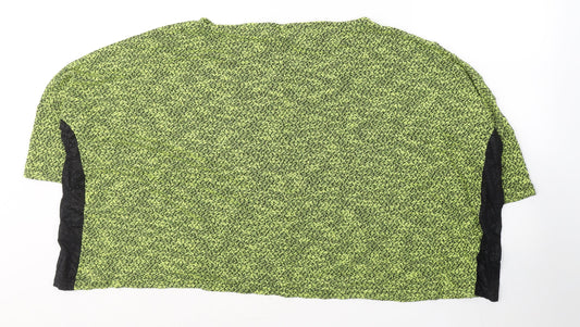 River Island Womens Green  Viscose Jersey T-Shirt Size 10 Round Neck