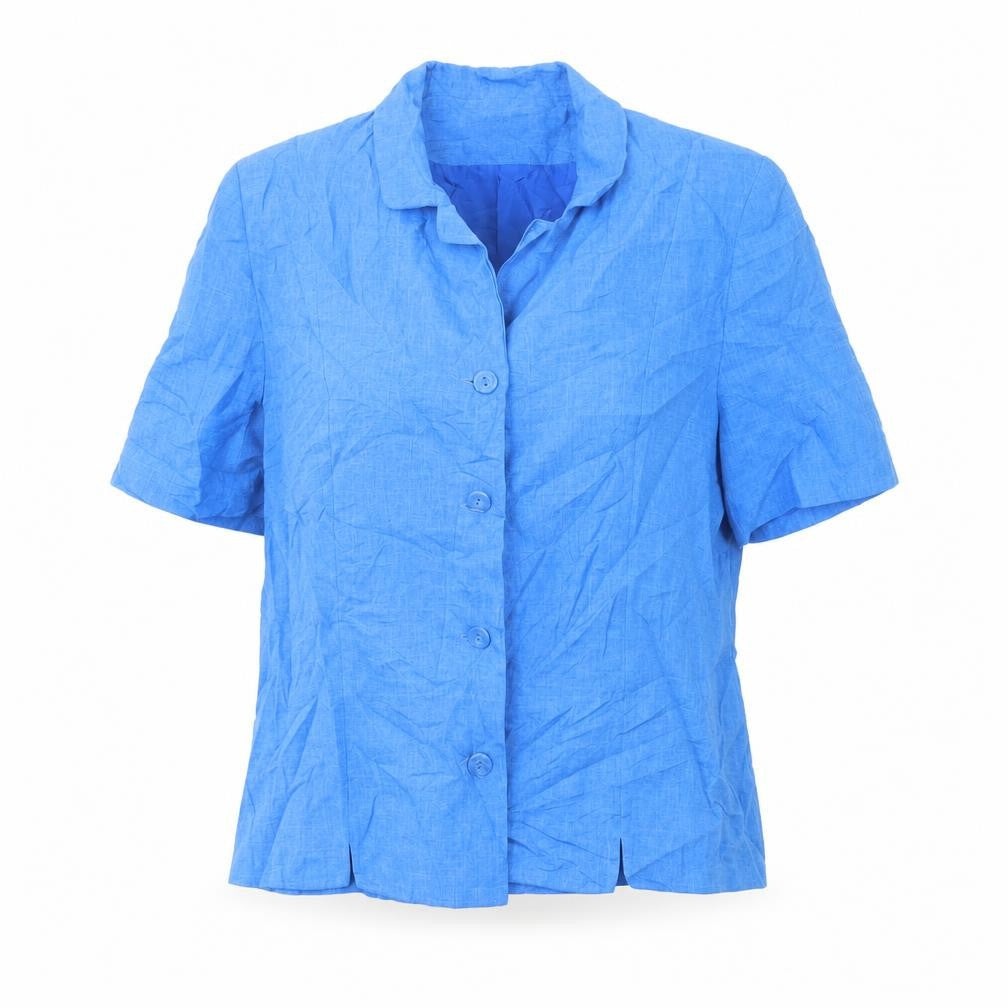 Isabelle Womens Blue  Polyester Basic T-Shirt Size 16 V-Neck