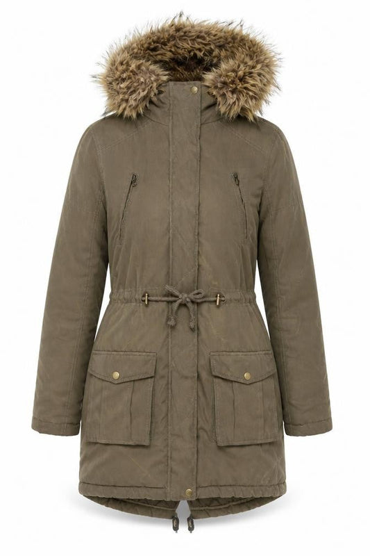 Perisian Womens Green   Trench Coat Coat Size 10  Zip