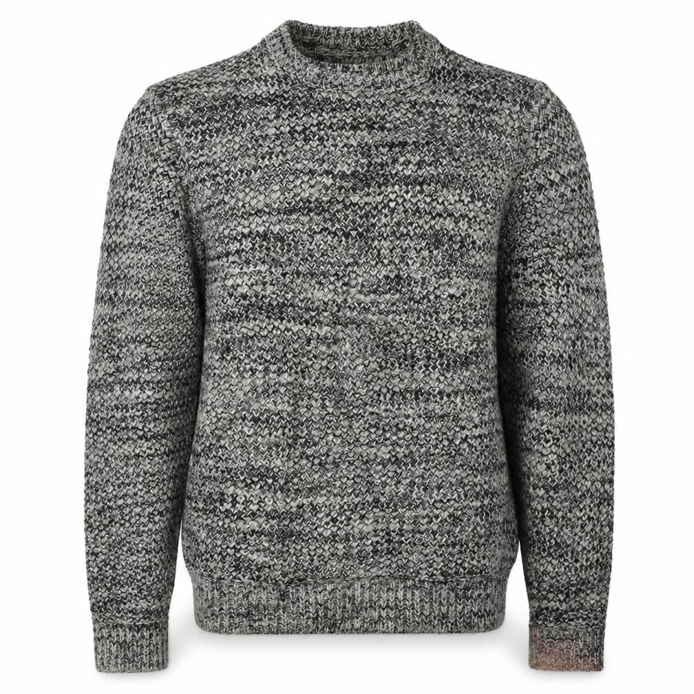 Label Lab Mens Grey Round Neck  Acrylic Pullover Jumper Size S