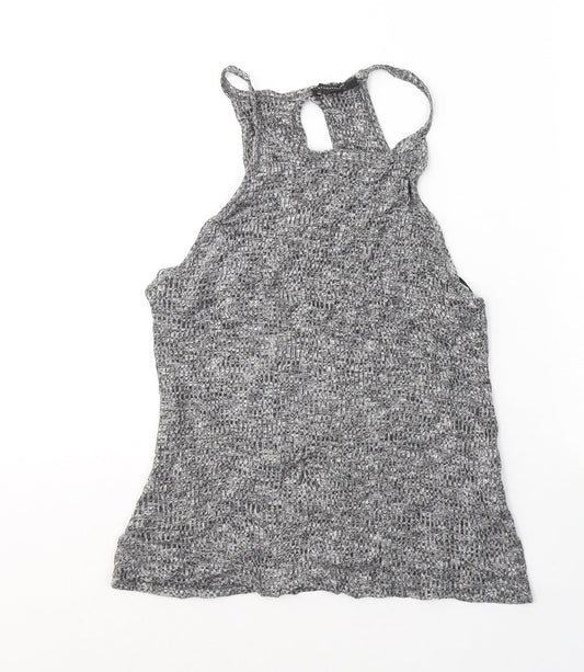 Atmosphere Womens Grey  Acrylic Basic T-Shirt Size 14 Round Neck