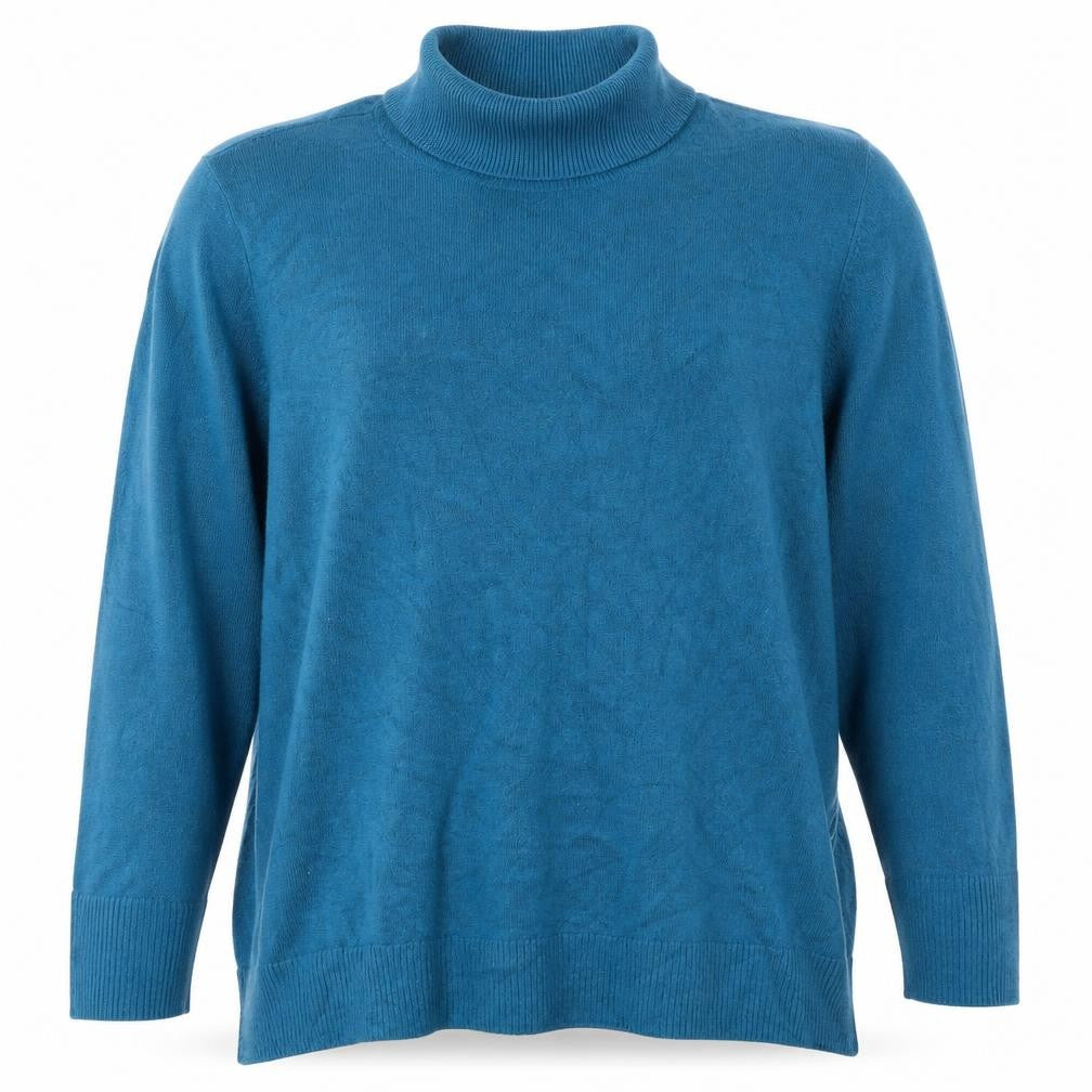 Marks & Spencer Womens Blue Round Neck  Acrylic Pullover Jumper Size 18