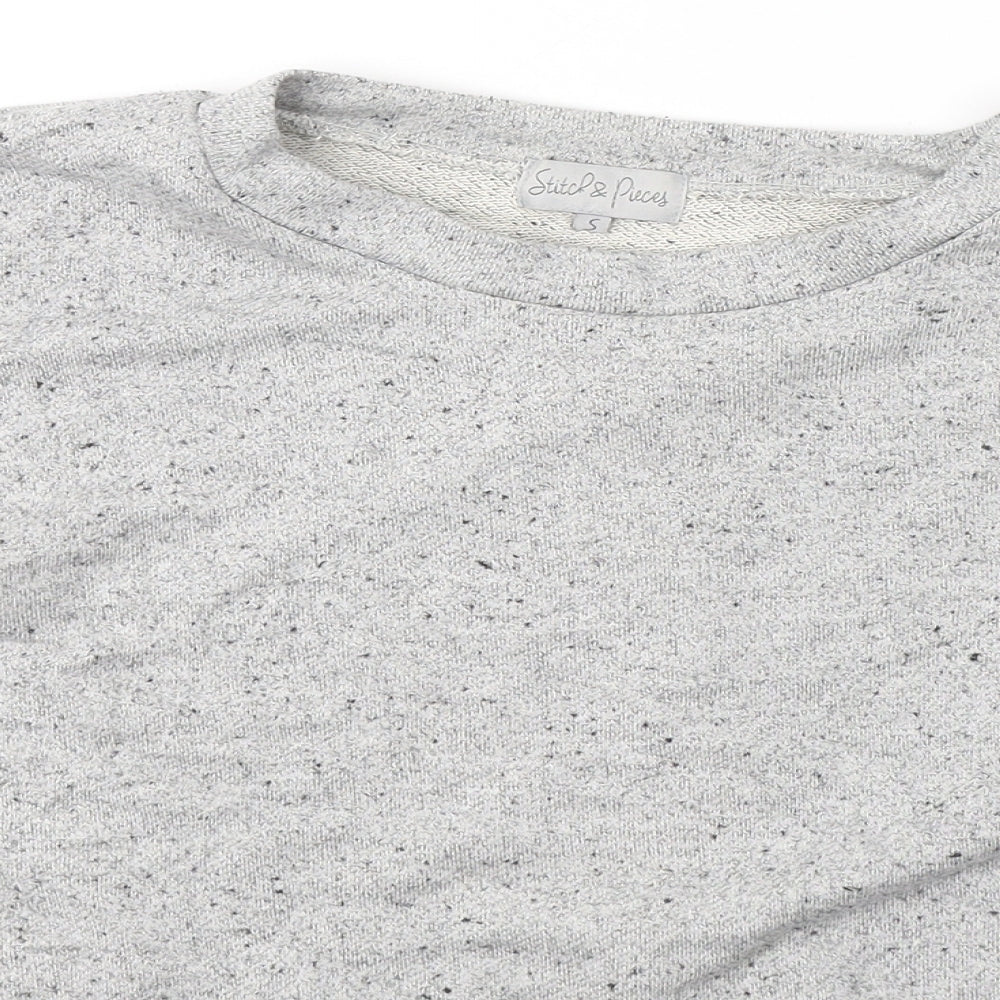 Stitch & Pieces Womens Grey  Polyacrylate Fibre Pullover Sweatshirt Size S  Pullover