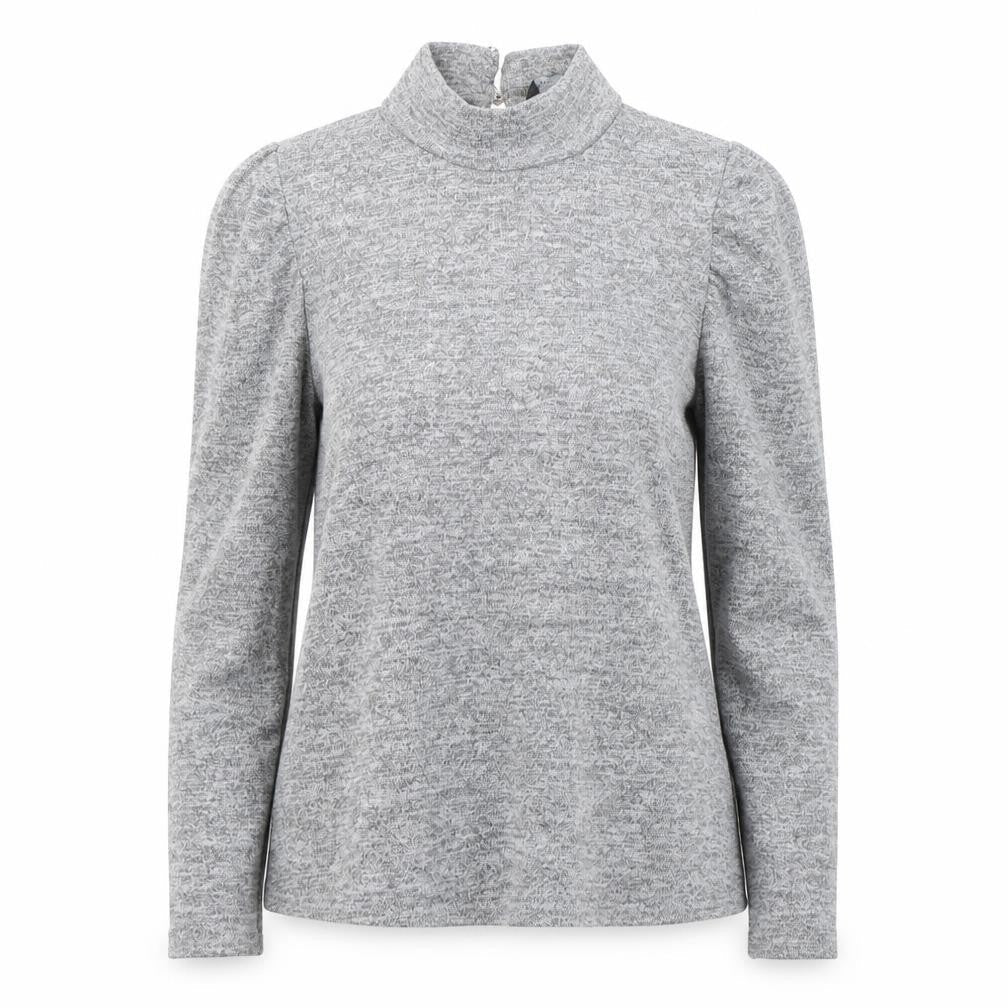 M&Co Womens Grey  Polyester Jersey T-Shirt Size 10 Round Neck