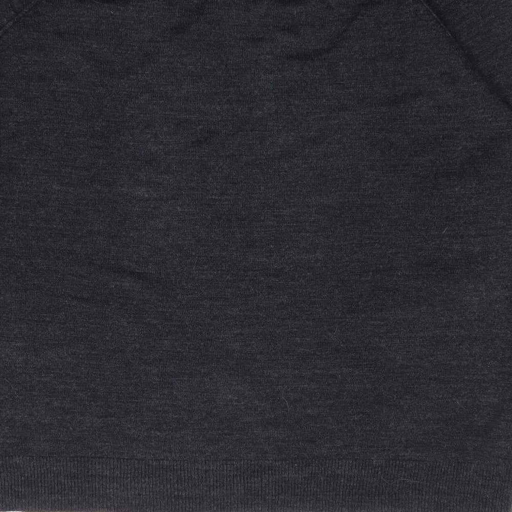 UrbanSpirit Mens Grey Crew Neck  Acrylic Pullover Jumper Size L