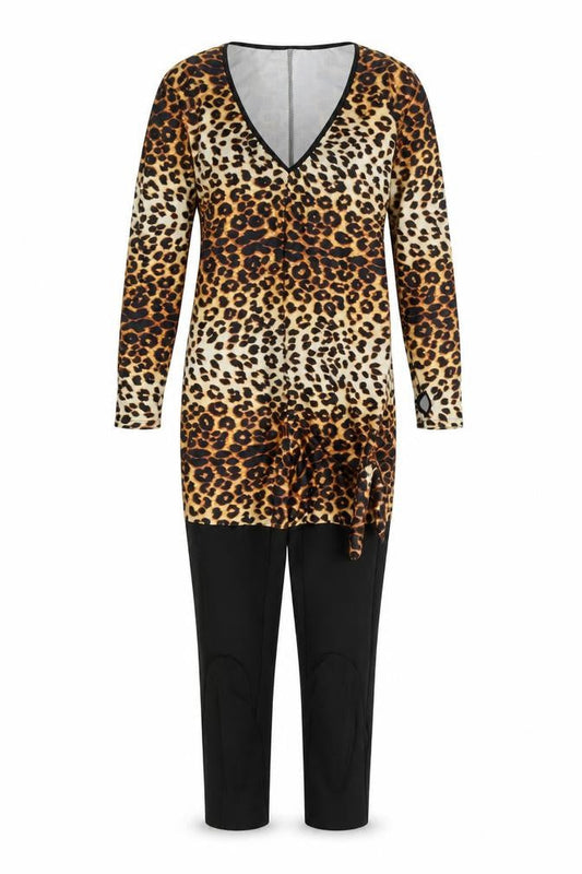 Lovehoney Womens Multicoloured Animal Print Polyester Jumpsuit One-Piece Size S  Pullover - Halloween, Cat