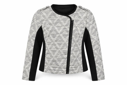 Tu Womens Black Geometric  Jacket  Size 14  Zip