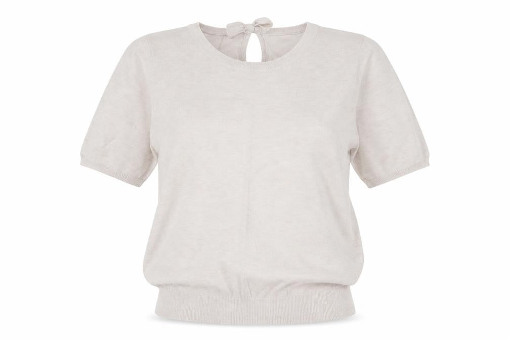 NEXT Womens Beige Round Neck  Cotton Pullover Jumper Size 12