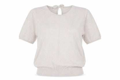 Next Womens Beige Round Neck  Cotton Pullover Jumper Size 12