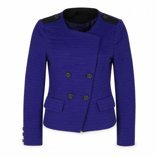 La Morina Womens Purple Striped  Jacket  Size L