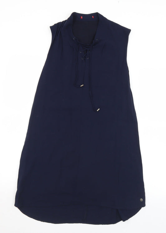 Preworn Womens Blue  Polyester A-Line  Size S  V-Neck  - S/M