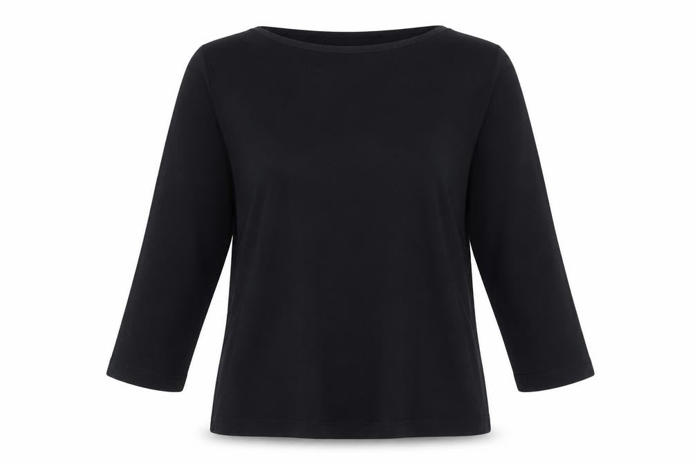 DP Womens Black  Cotton Basic T-Shirt Size 14 Round Neck - Materinty