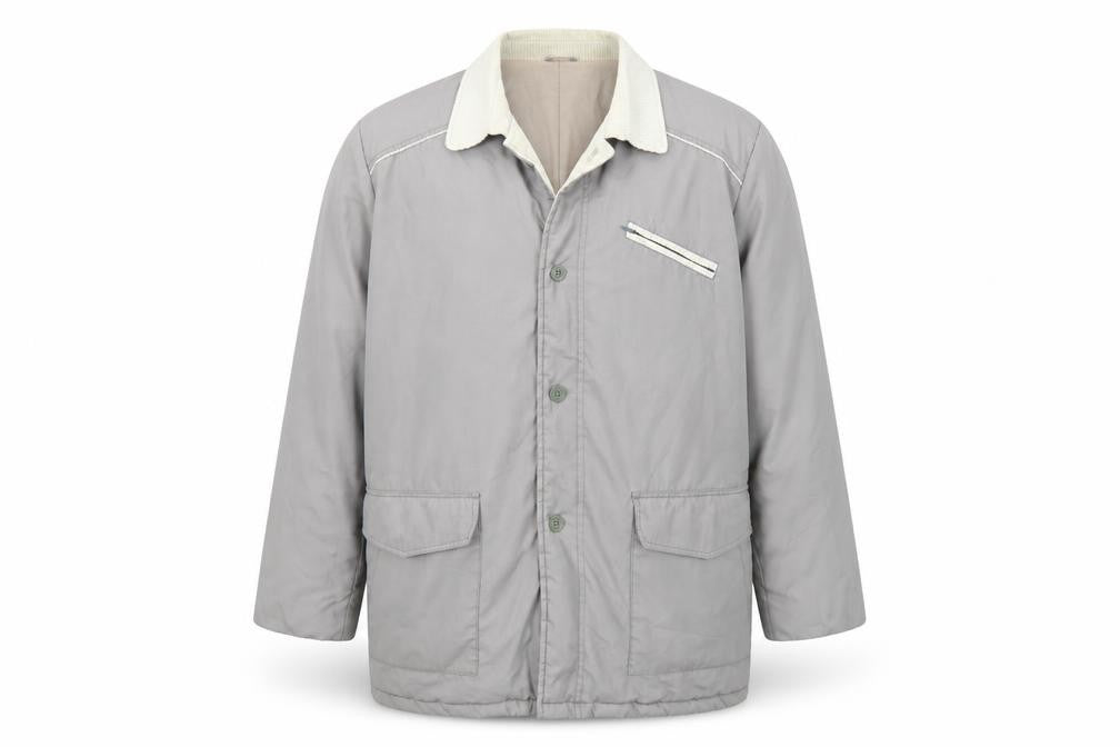 Preworn Mens Grey   Parka Coat Size 40  Button