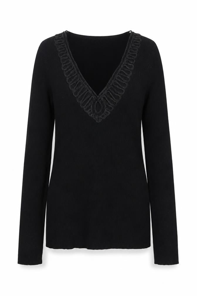 River Island  Womens Black  Viscose Basic T-Shirt Size 8 V-Neck