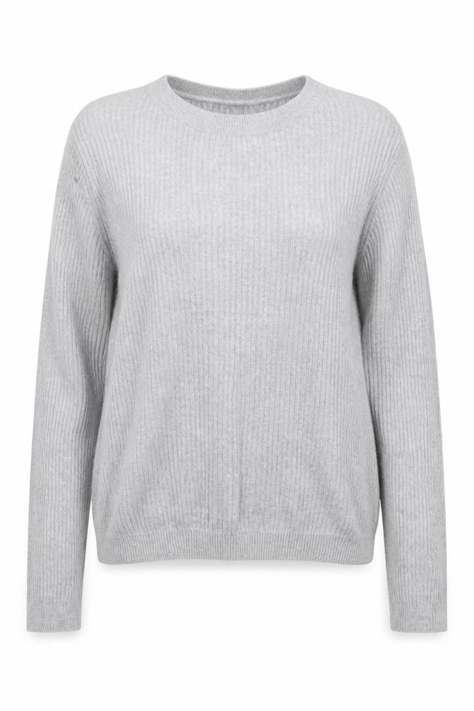 Warehouse Womens Grey Round Neck  Viscose Pullover Jumper Size 10