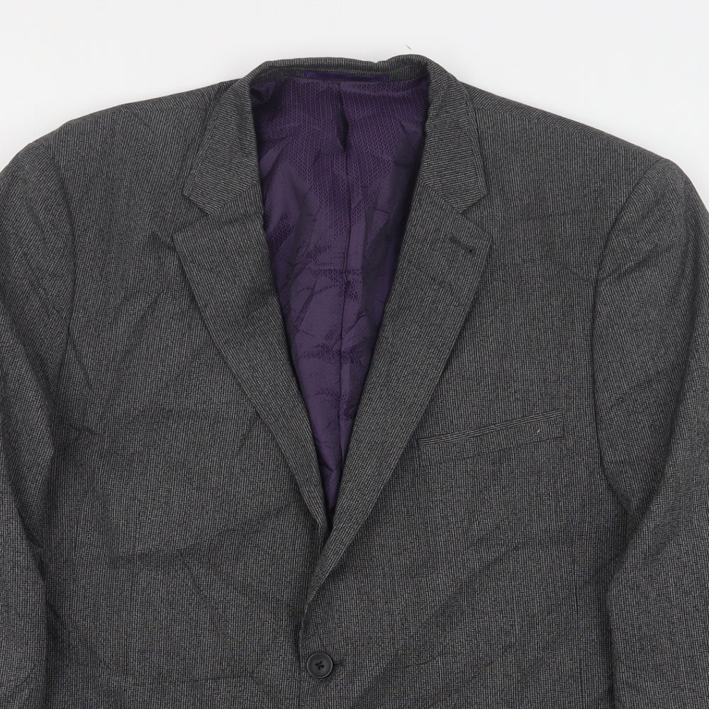 George Mens Grey  Polyester Jacket Suit Jacket Size 44