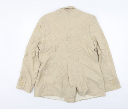 Bonmarché Womens Beige Polyester Jacket Suit Jacket Size 18
