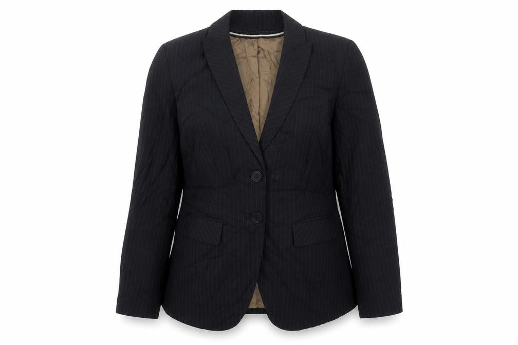 Dorothy Perkins Womens Black Striped Polyester Jacket Suit Jacket Size 16
