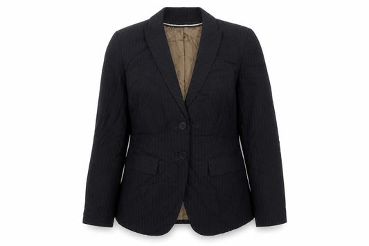 Dorothy Perkins Womens Black Striped Polyester Jacket Suit Jacket Size 16