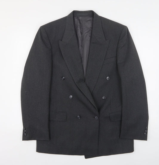 Gierre Mens Grey  Elastane Jacket Suit Jacket Size 38