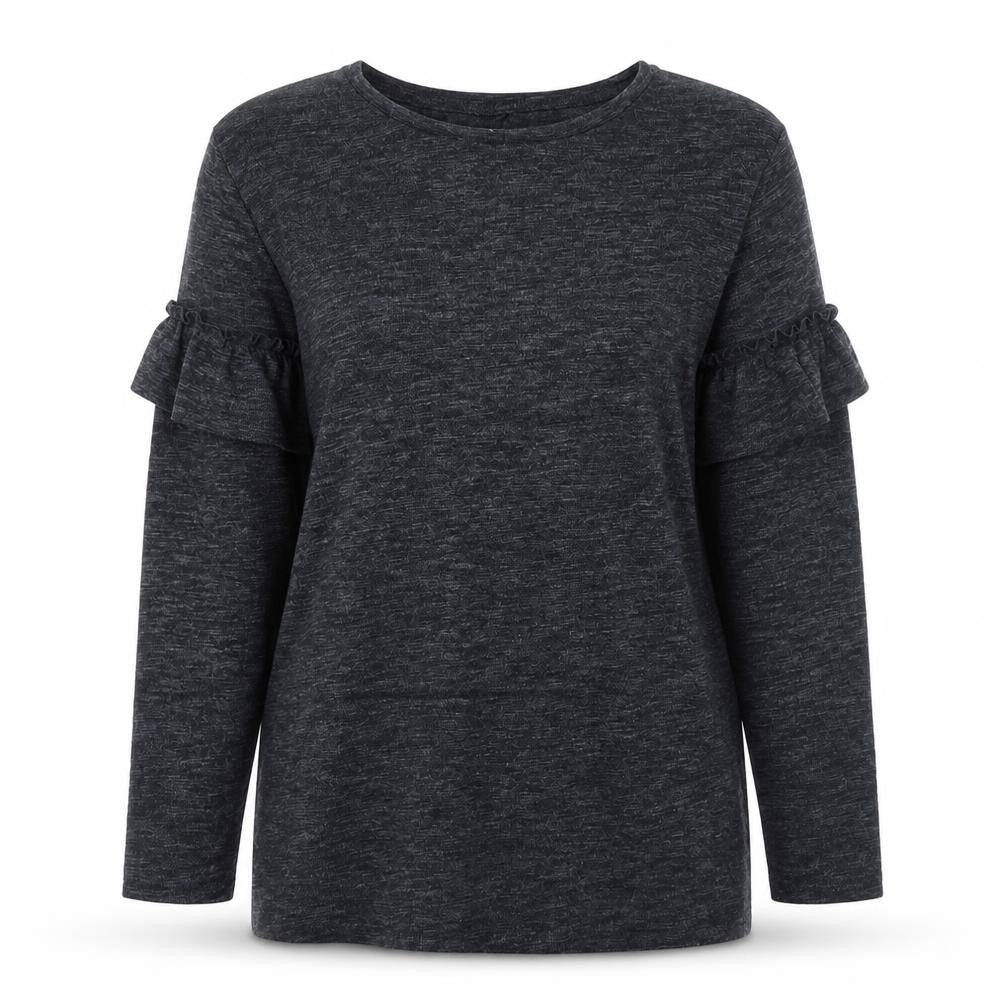 Papaya Womens Grey Round Neck  Polyester Pullover Jumper Size 10