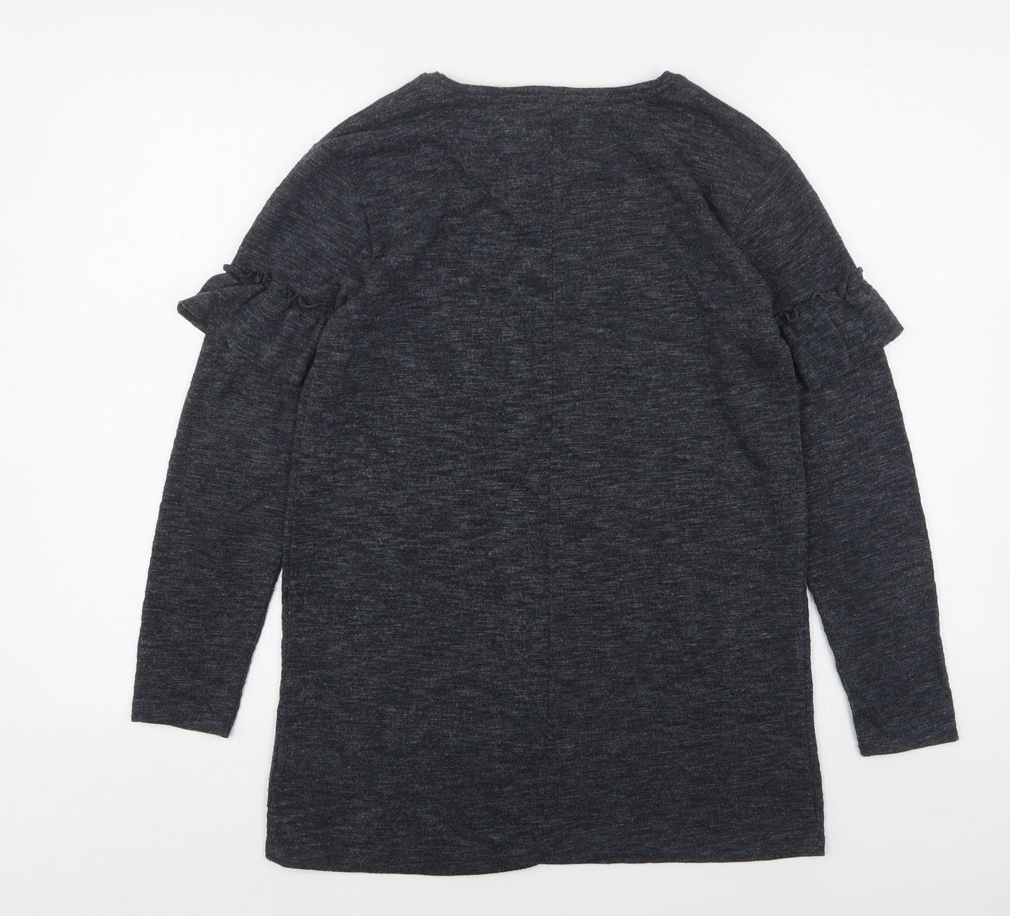 Papaya Womens Grey Round Neck  Polyester Pullover Jumper Size 10