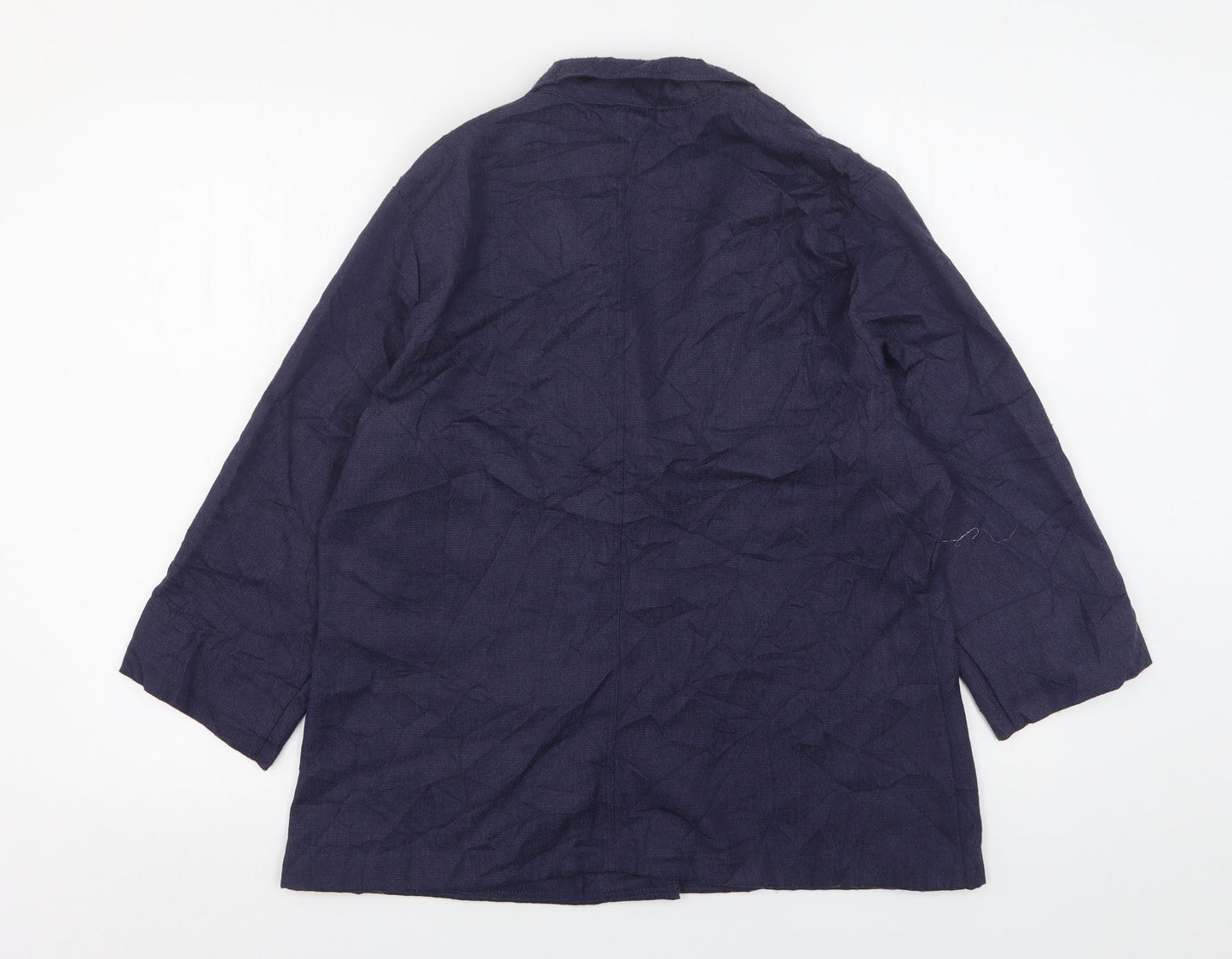 Country Collection  Womens Blue  Polyester Jacket Blazer Size 16