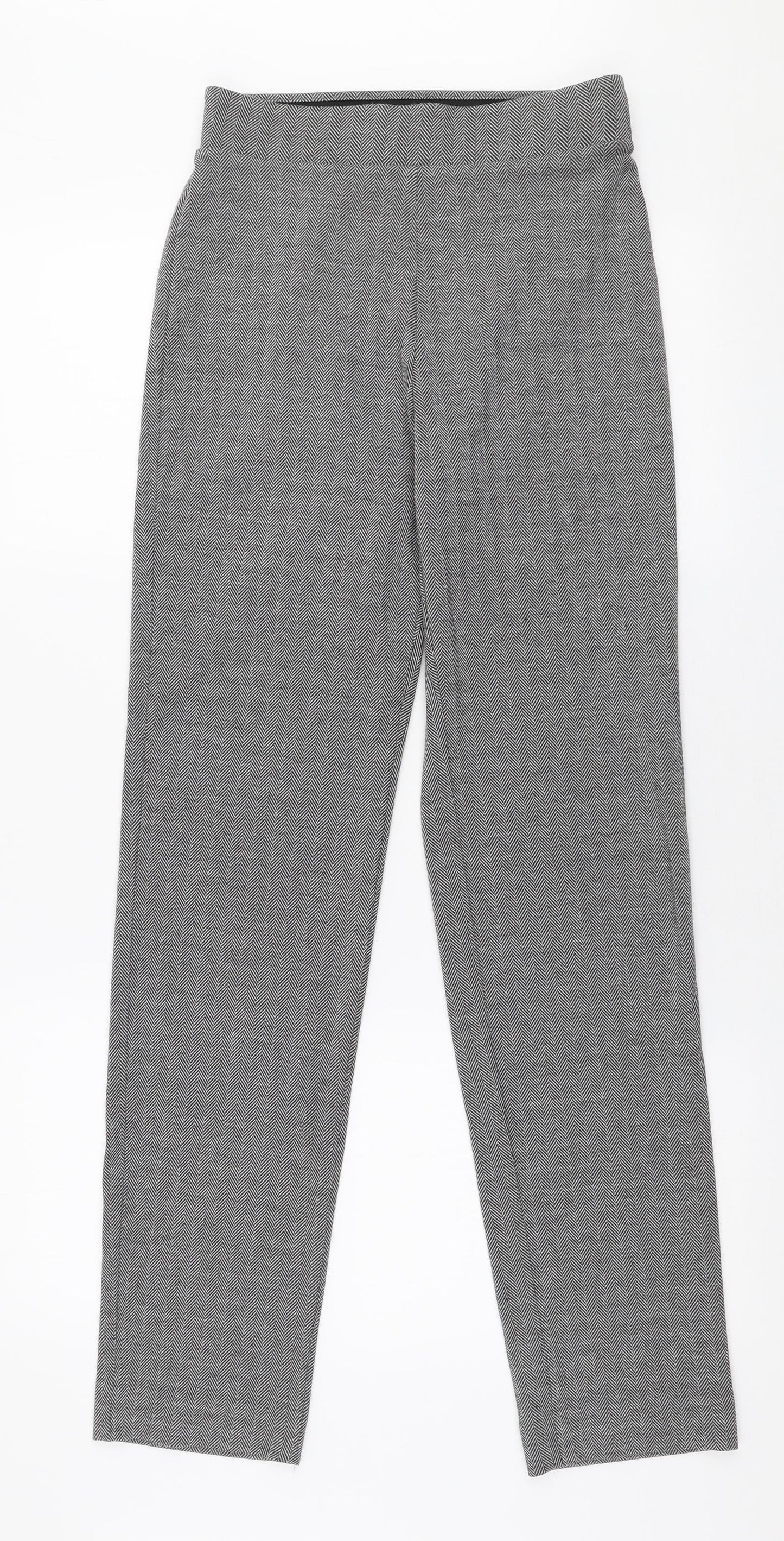 Marks and Spencer Womens Grey  Polyester Trousers  Size 6 L31 in Slim
