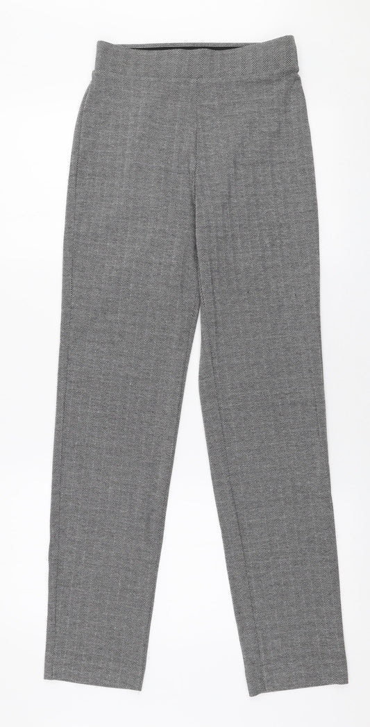 Marks and Spencer Womens Grey  Polyester Trousers  Size 6 L31 in Slim