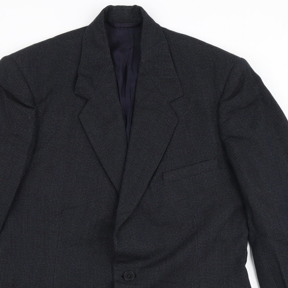 Burton Mens Grey  Polyester Jacket Suit Jacket Size 34