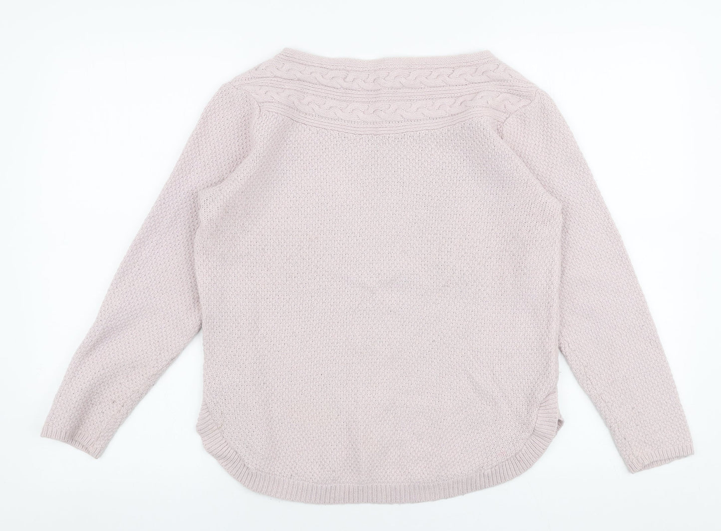 Monsoon Womens Pink Boat Neck  Polyamide Pullover Jumper Size M