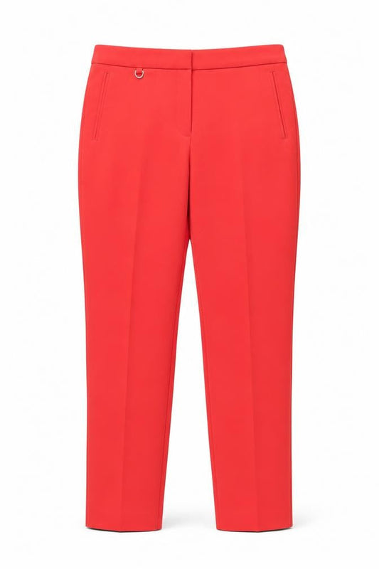 Adrianna Papell Womens Red  Polyester Trousers  Size 10 L26 in Regular Zip