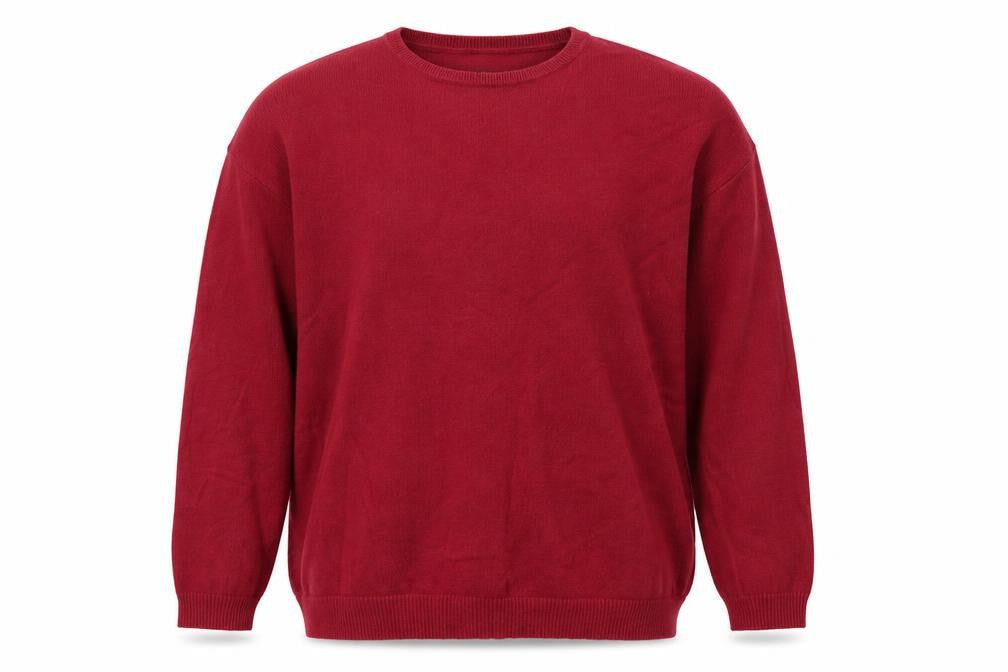Zara Mens Red Round Neck  Polyester Pullover Jumper Size M