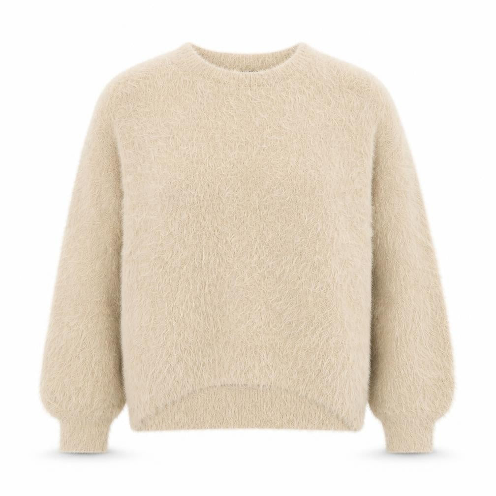 New Look Womens Brown Round Neck  Nylon Pullover Jumper Size S