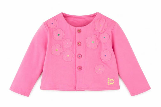tuc tuc Girls Pink  Cotton Cardigan Jumper Size 6-9 Months