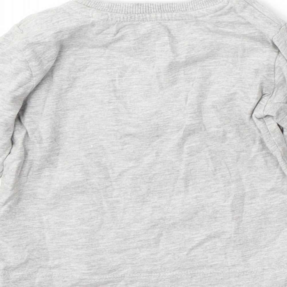 NEXT Boys Grey  Cotton Basic T-Shirt Size 9-12 Months Round Neck