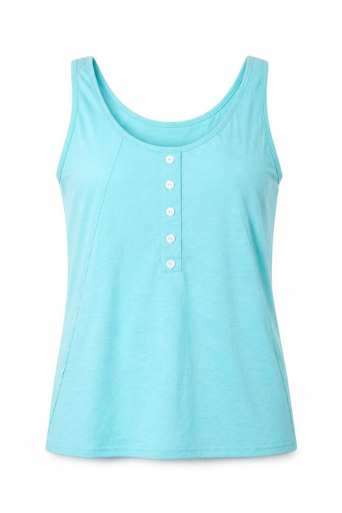 SheIn Womens Blue  Polyester Basic Tank Size S Round Neck